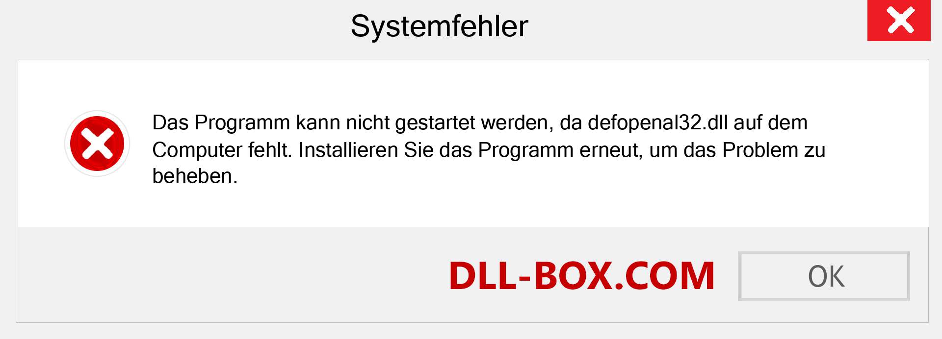 defopenal32.dll-Datei fehlt?. Download für Windows 7, 8, 10 - Fix defopenal32 dll Missing Error unter Windows, Fotos, Bildern