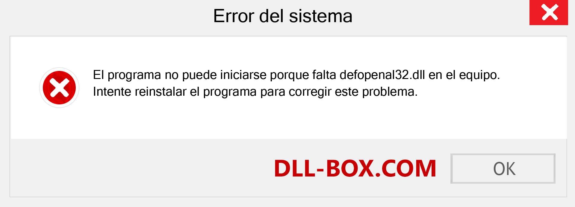 ¿Falta el archivo defopenal32.dll ?. Descargar para Windows 7, 8, 10 - Corregir defopenal32 dll Missing Error en Windows, fotos, imágenes