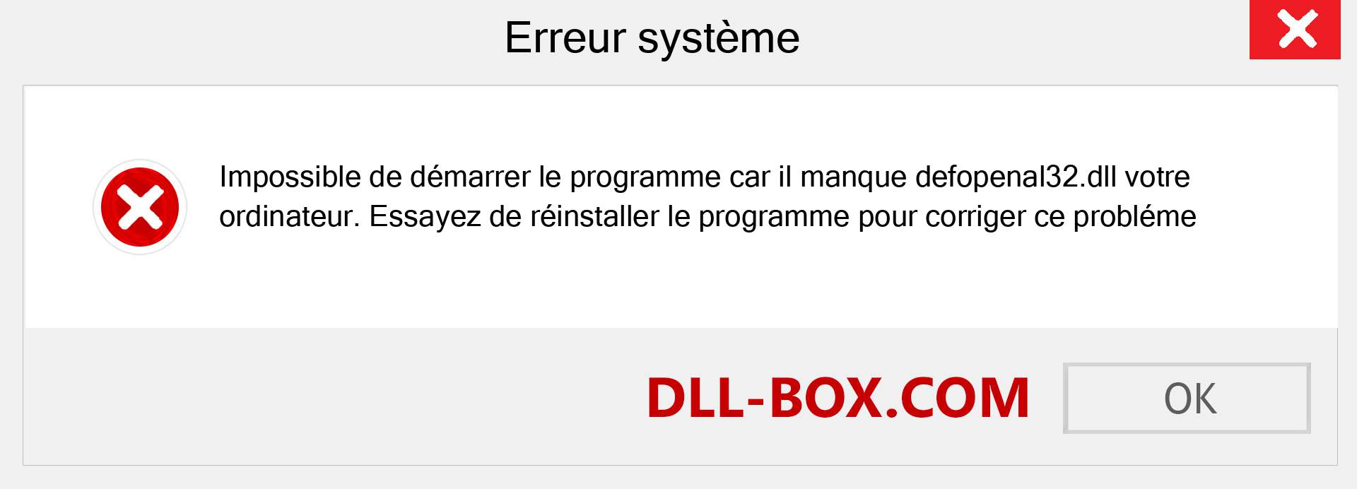 Le fichier defopenal32.dll est manquant ?. Télécharger pour Windows 7, 8, 10 - Correction de l'erreur manquante defopenal32 dll sur Windows, photos, images