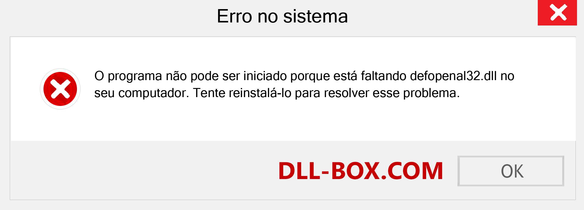 Arquivo defopenal32.dll ausente ?. Download para Windows 7, 8, 10 - Correção de erro ausente defopenal32 dll no Windows, fotos, imagens